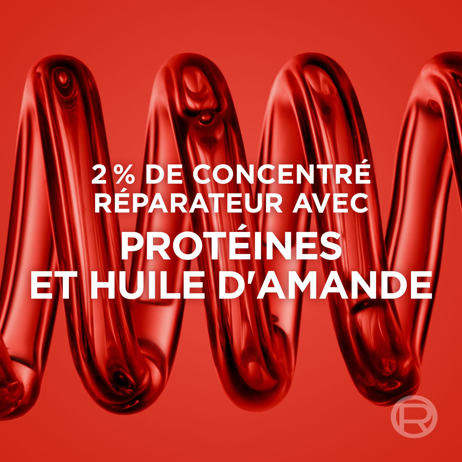le revitalisant est enrichi de concentré réparaateur avec proteines et huile d'amande